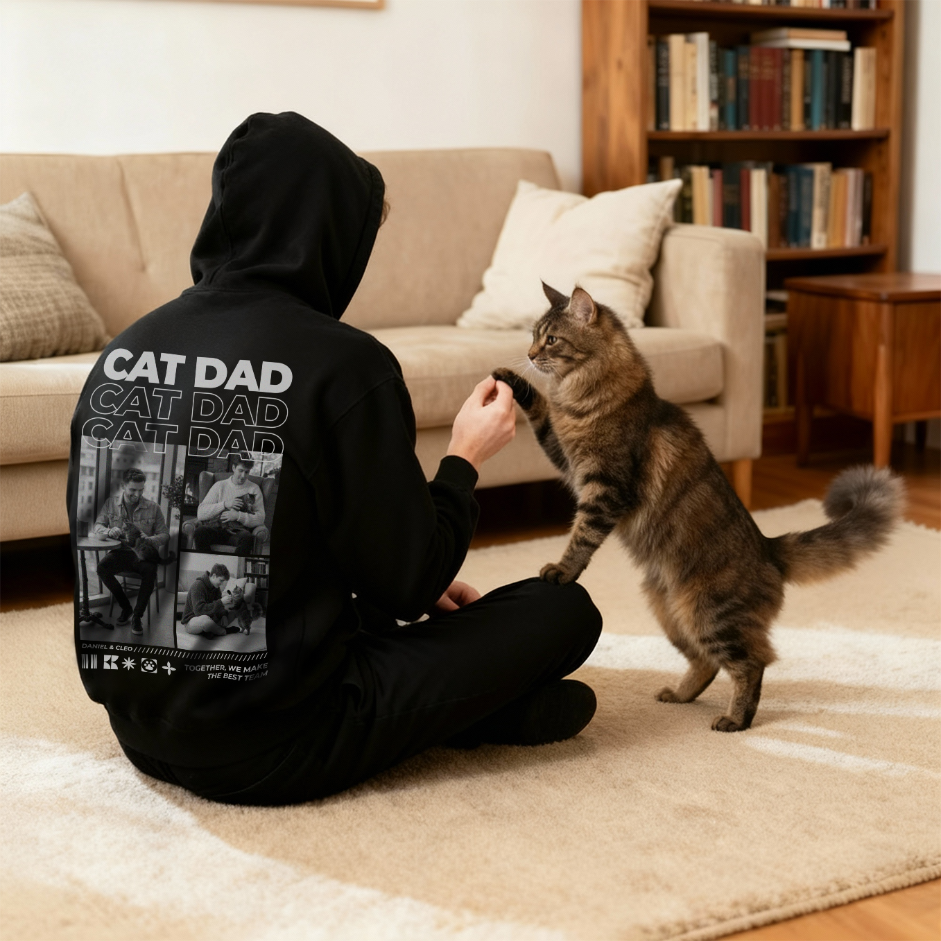 Personalisierter Hoodie "Cat Dad"