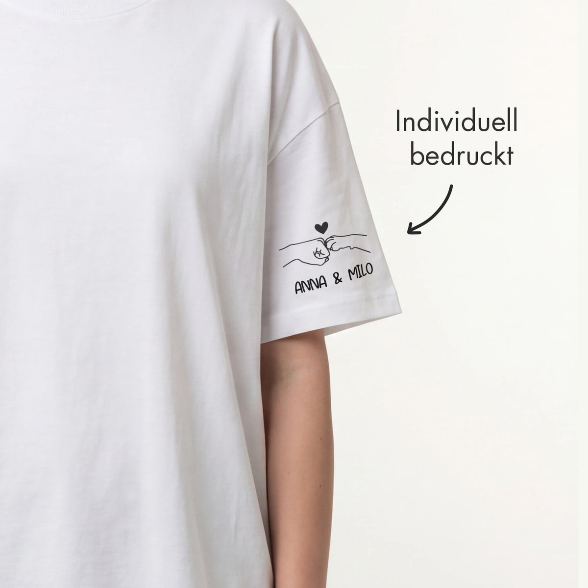 Personalisiertes Oversized Shirt "Dog Mom" mit Ärmeldruck
