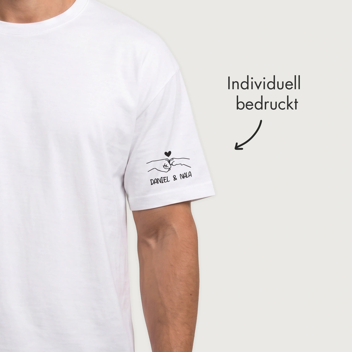 Personalisiertes T-Shirt Oversized “Dog Dad” mit Ärmeldruck