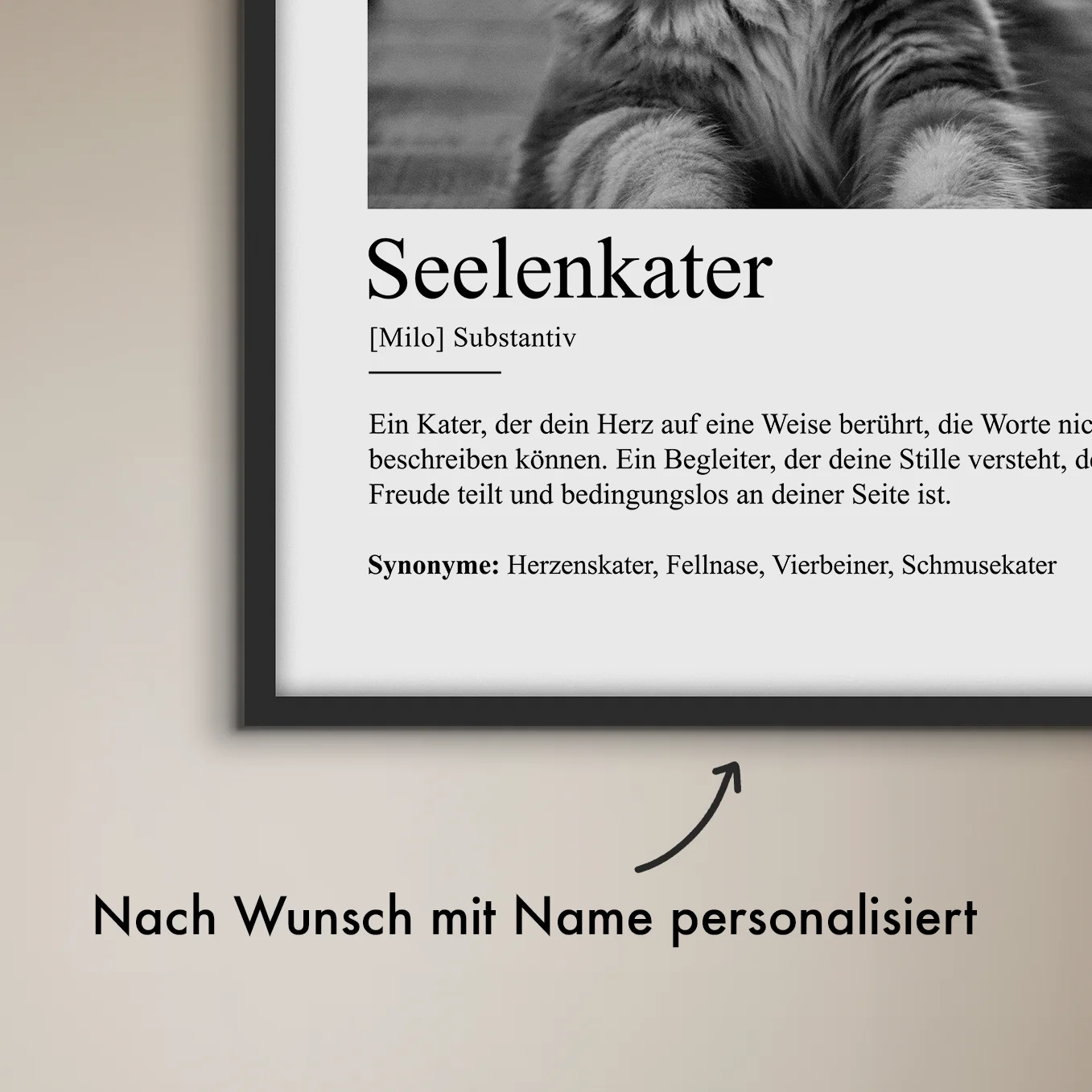 Personalisiertes Poster Definition "Seelenkater"