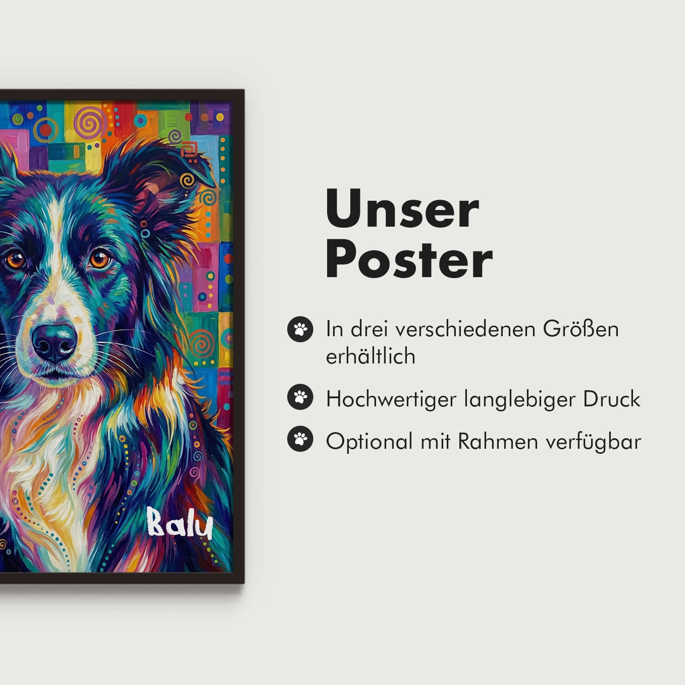 Personalisiertes Poster Hund "Pop Art"