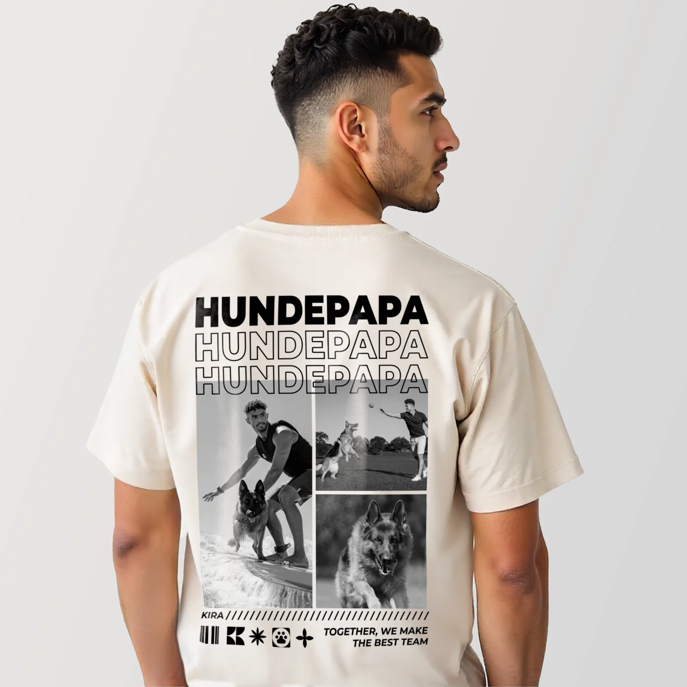 Personalisiertes Oversized T-Shirt "Dog Dad"