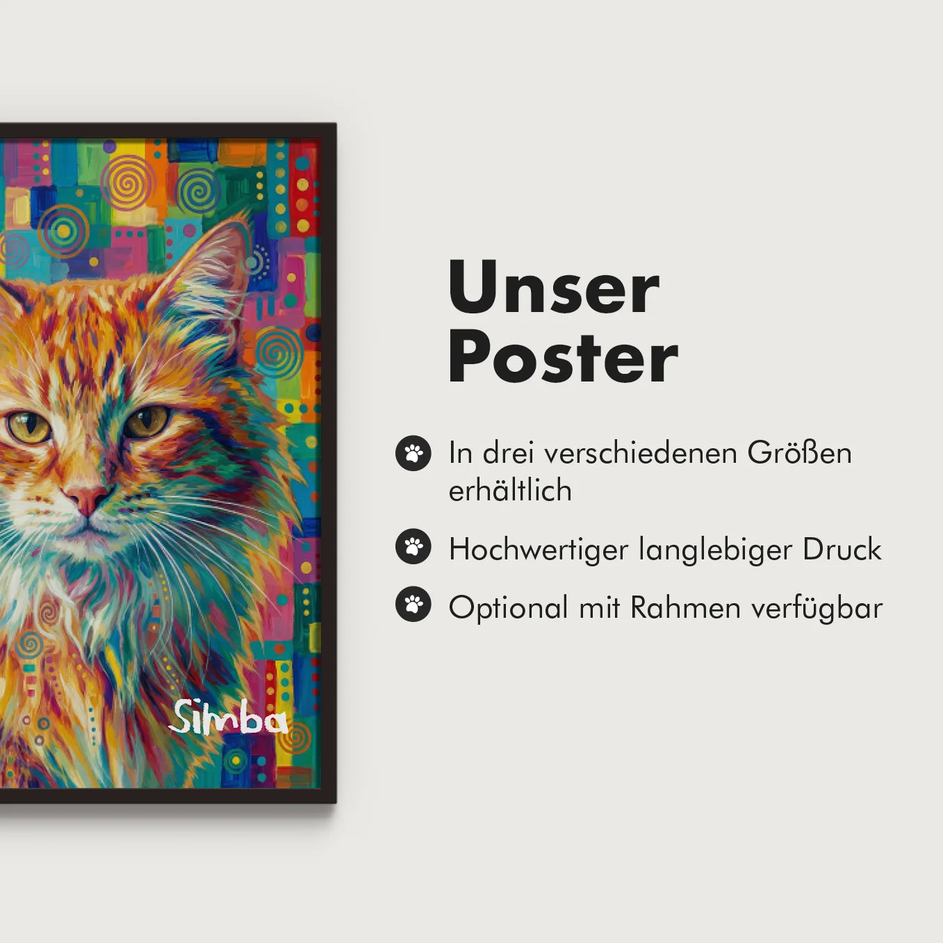 Personalisiertes Poster Katze "Pop Art"