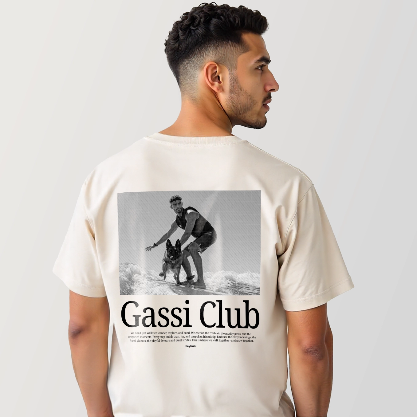 Personalisiertes Oversized Shirt Retro "Gassi Club"