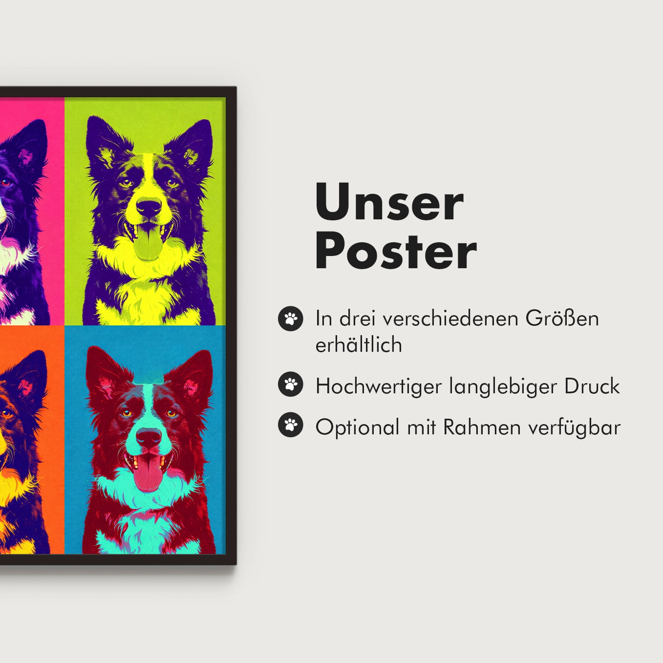 Personalisiertes Poster "Hund als Pop Art"