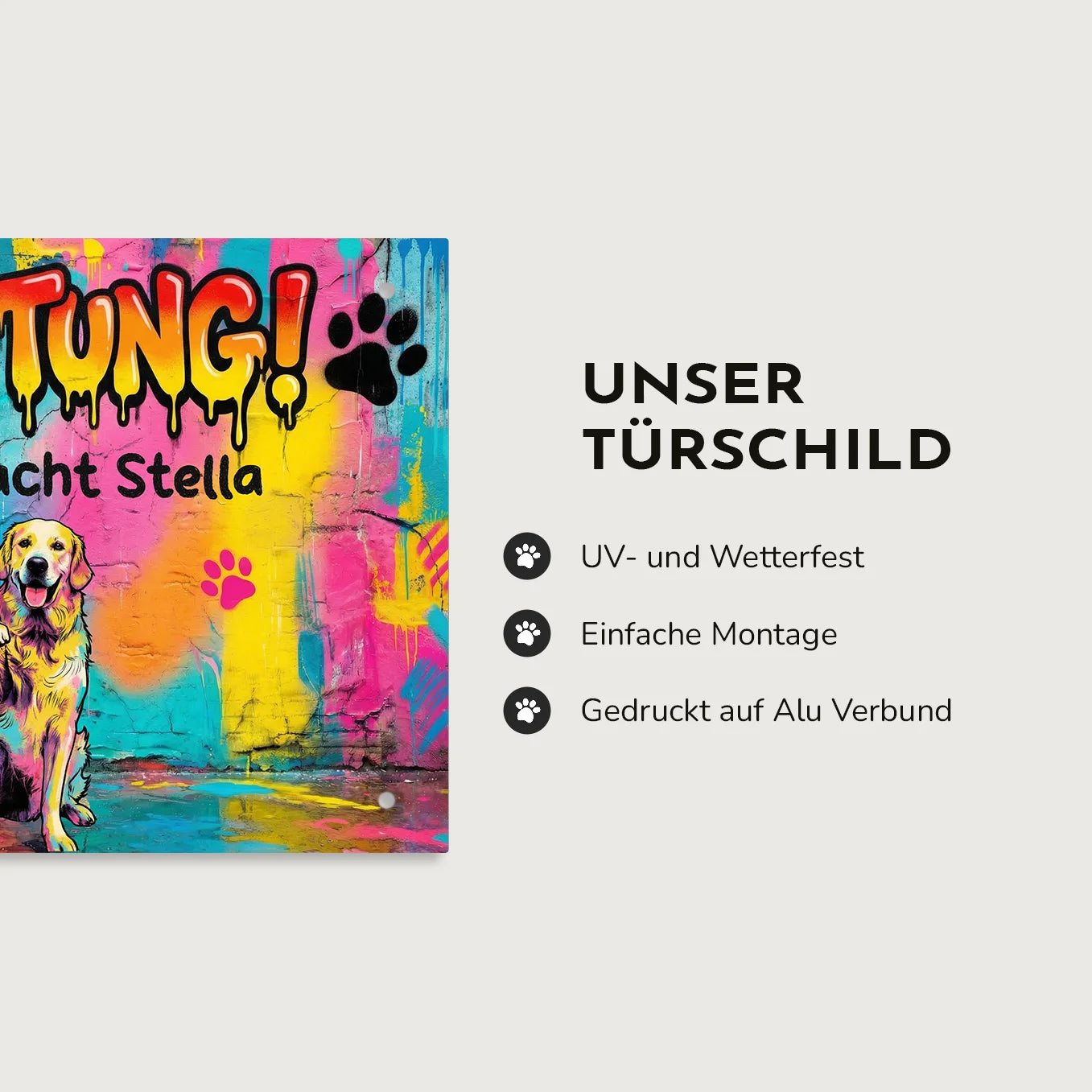 Personalisiertes Türschild "Graffiti"