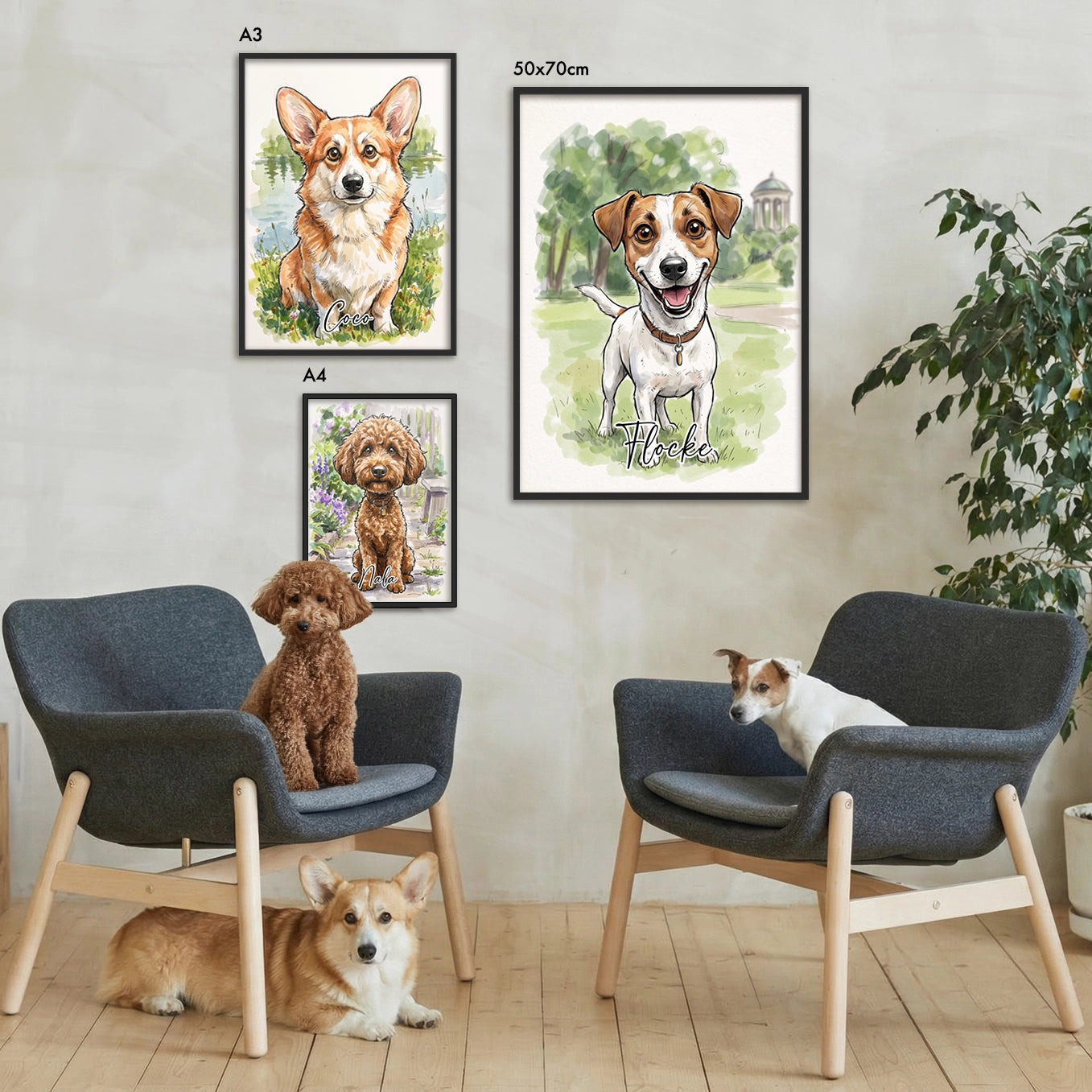 Personalisiertes Poster "Sketch Hund"