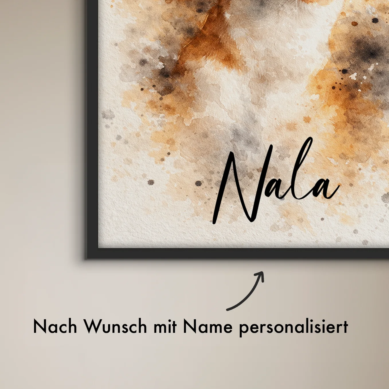 Personalisiertes Portrait Hund "Wasserfarben"