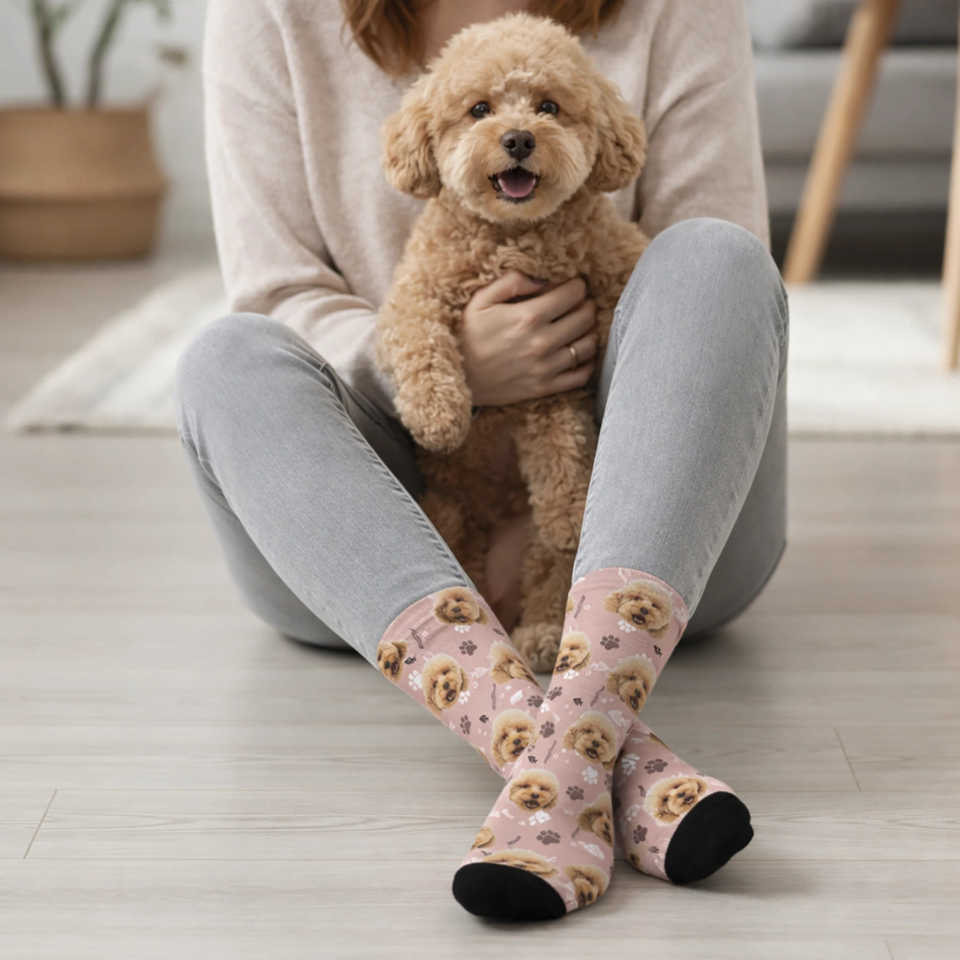 Personalisierte Socken mit deinem Haustierfoto