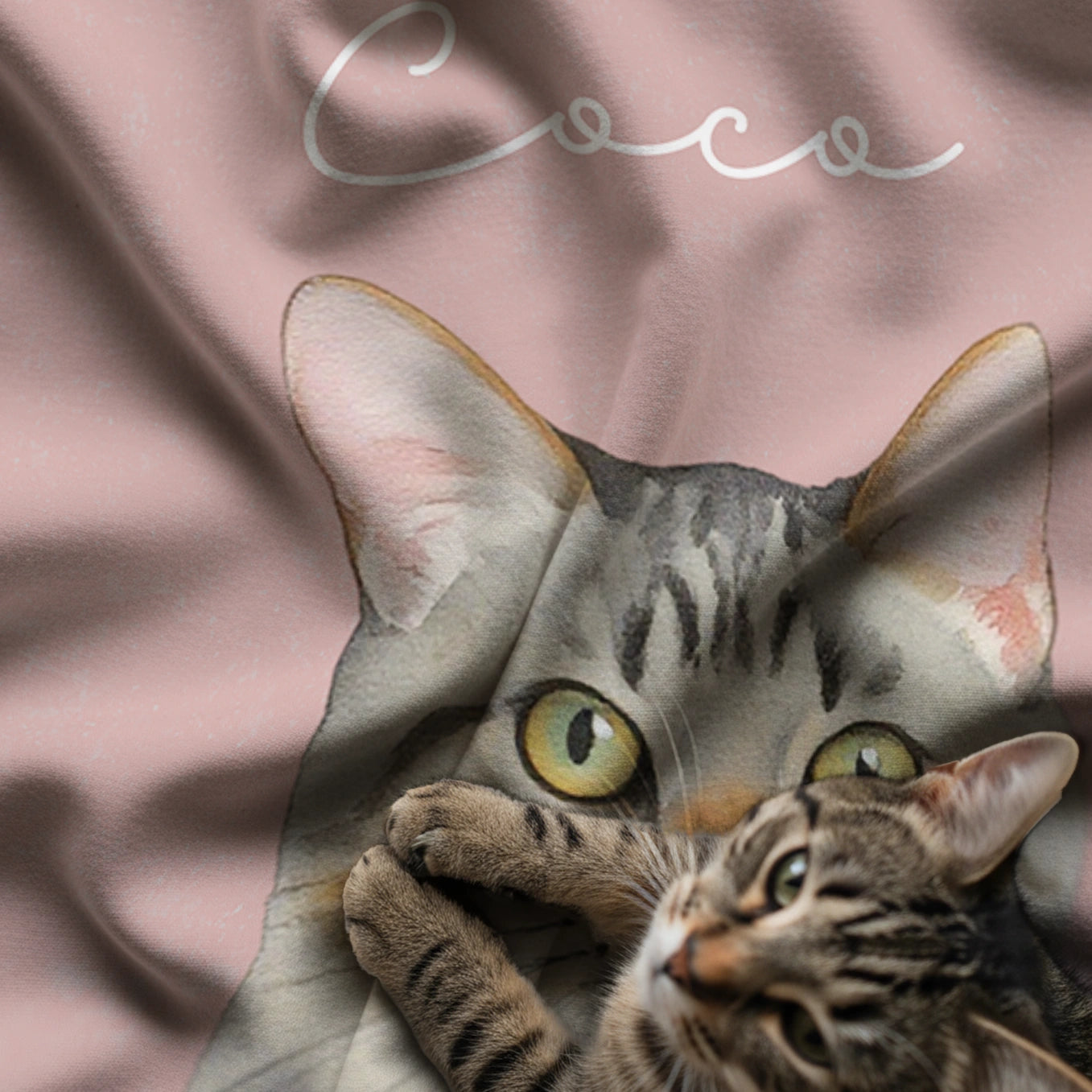 Personalisierte Decke Katze "Portrait"