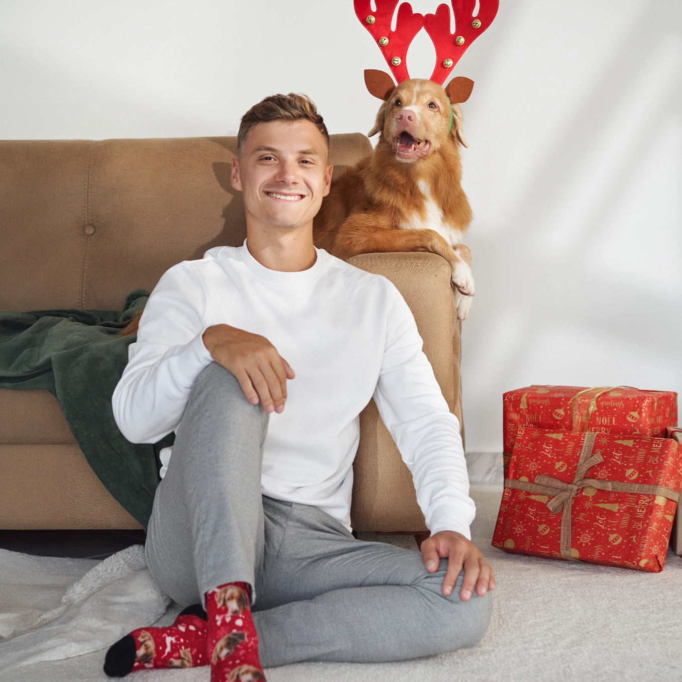 Personalisierte Socken "Weihnachten" mit deinem Haustier heybalu