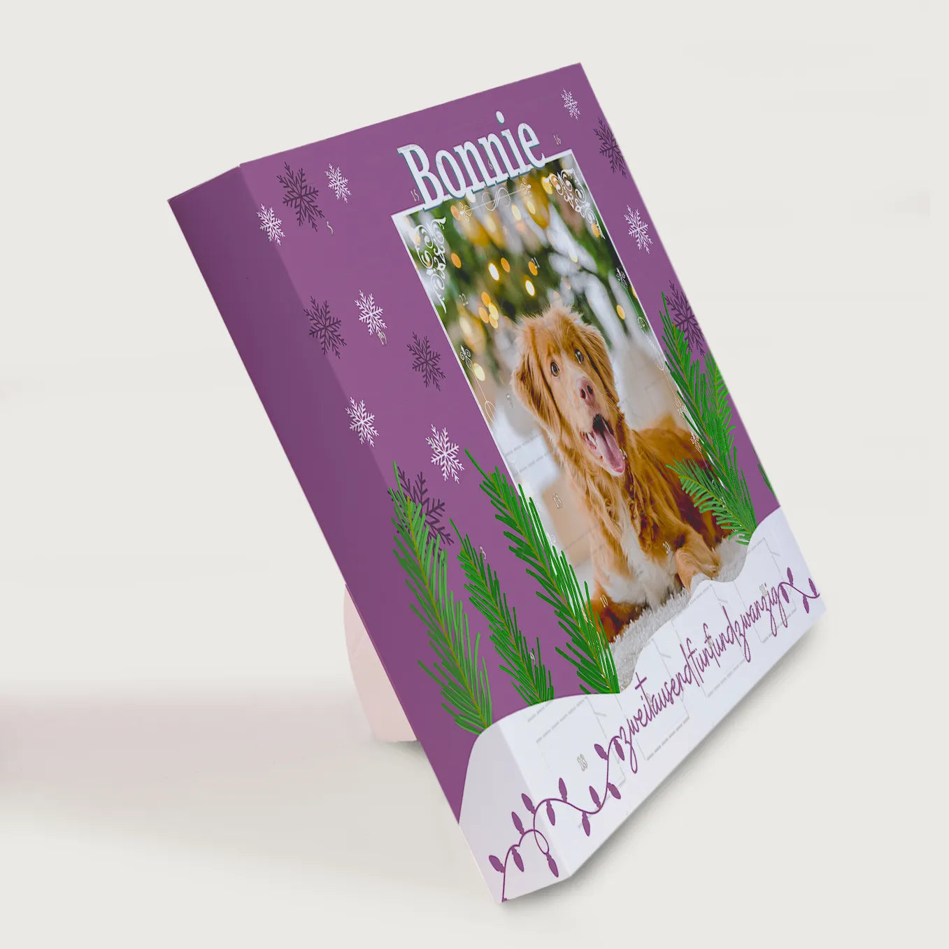 Personalisierter Leckerli Adventskalender "Schneezauber"