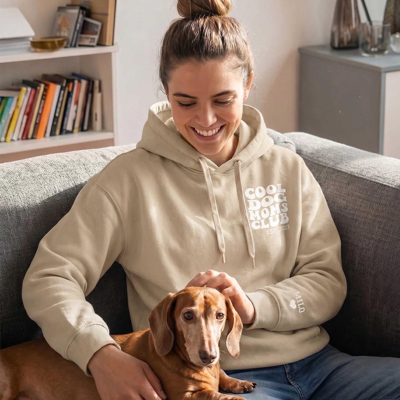 Personalisierter Hoodie "Cool Dog Mom"