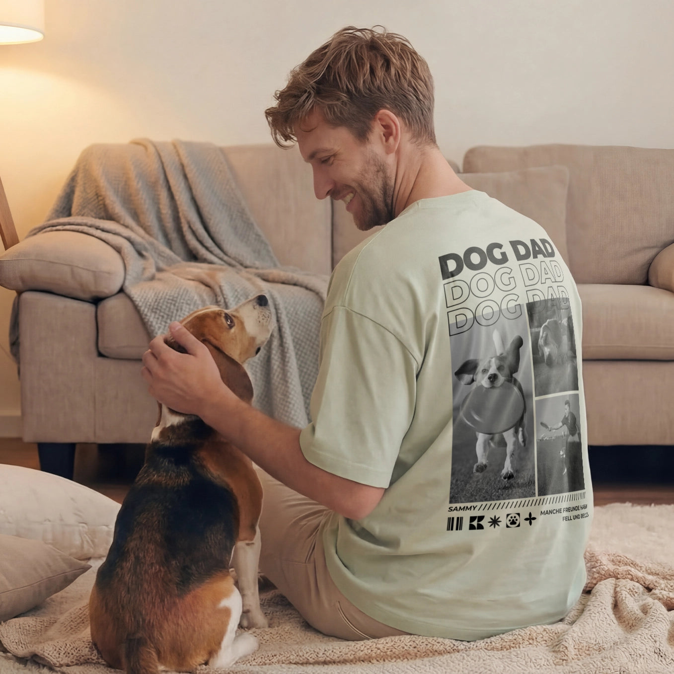 Personalisiertes Oversized T-Shirt "Dog Dad"