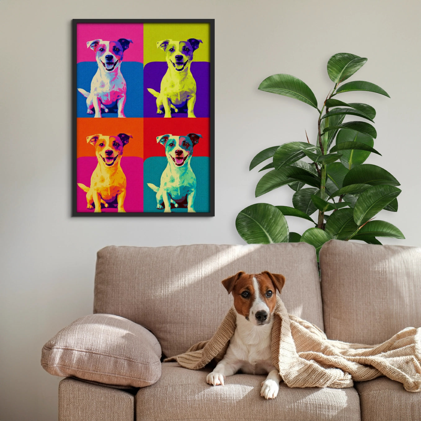 Personalisiertes Poster "Hund als Pop Art"