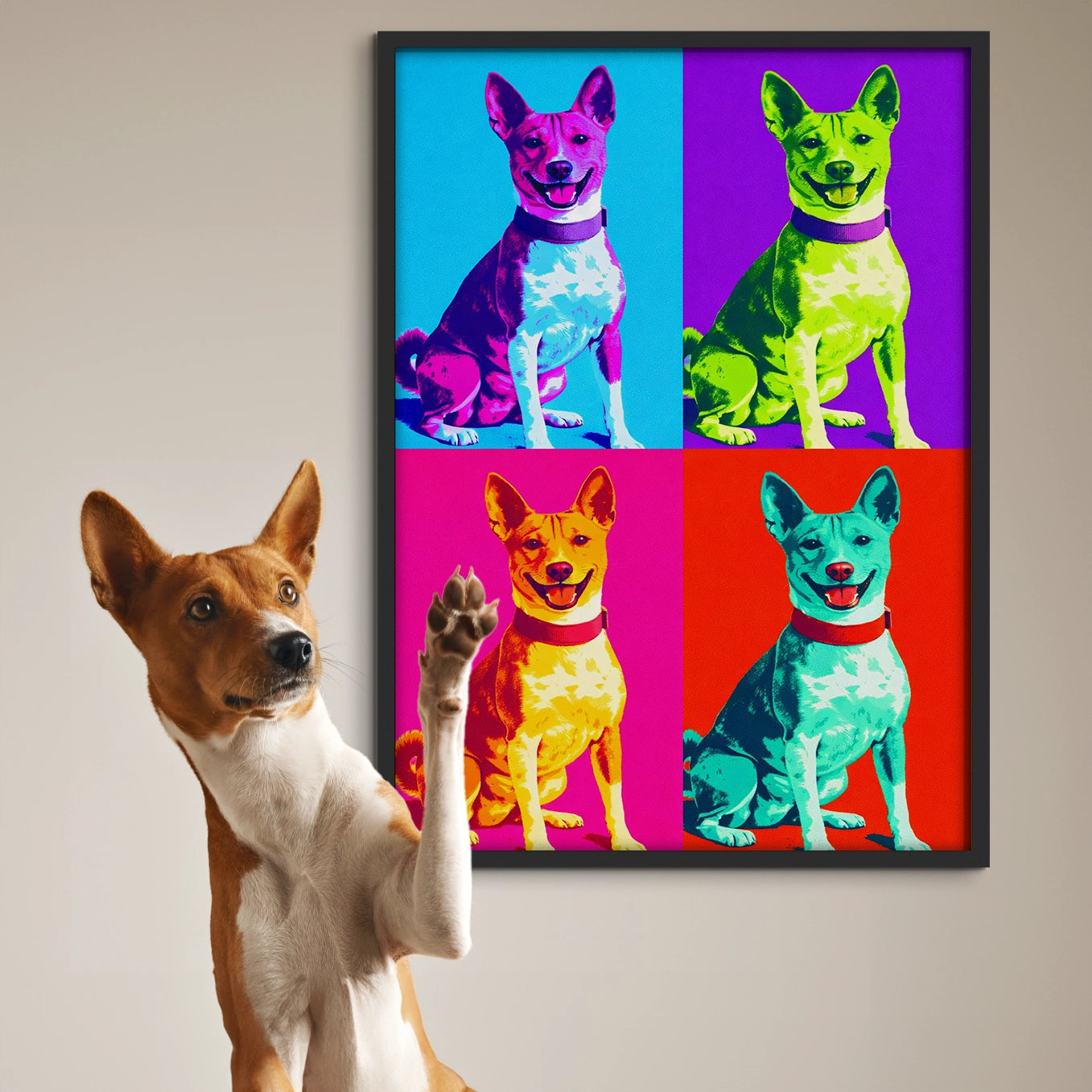 Personalisiertes Poster "Hund als Pop Art"