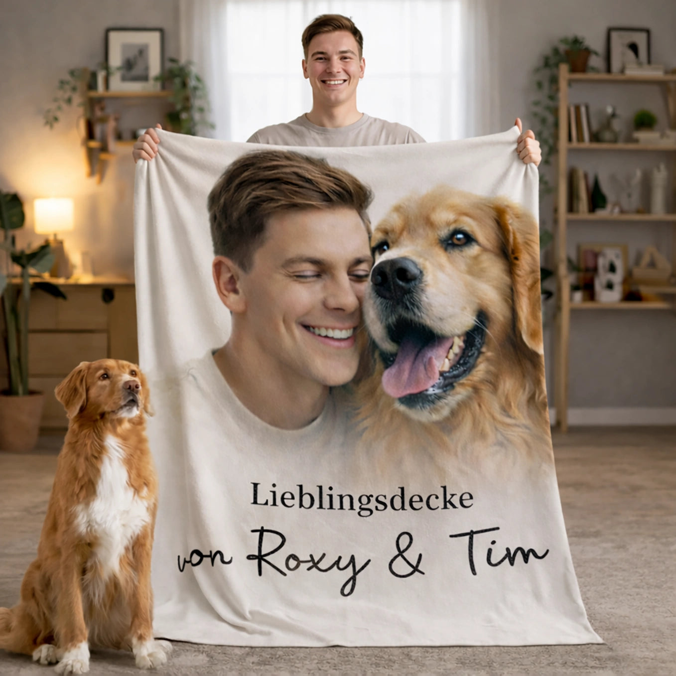 Personalisierte Decke "Haustier Foto & Text"