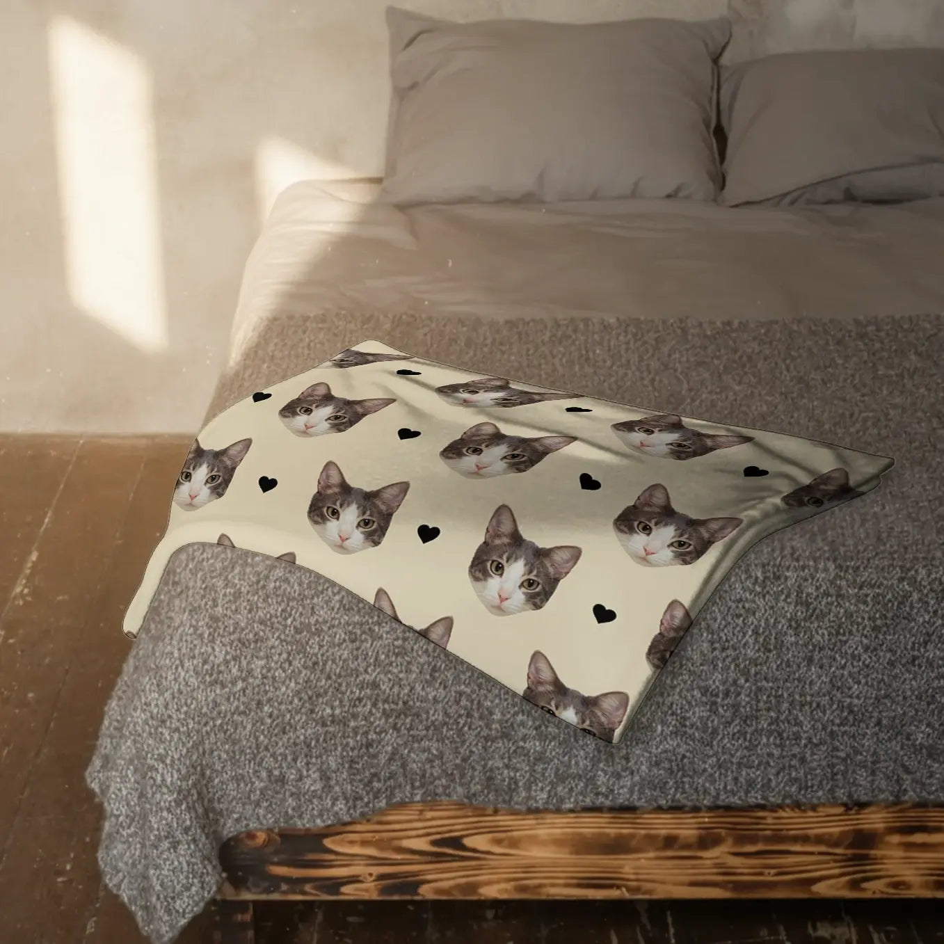 Personalisierte Decke "Katzen Foto"