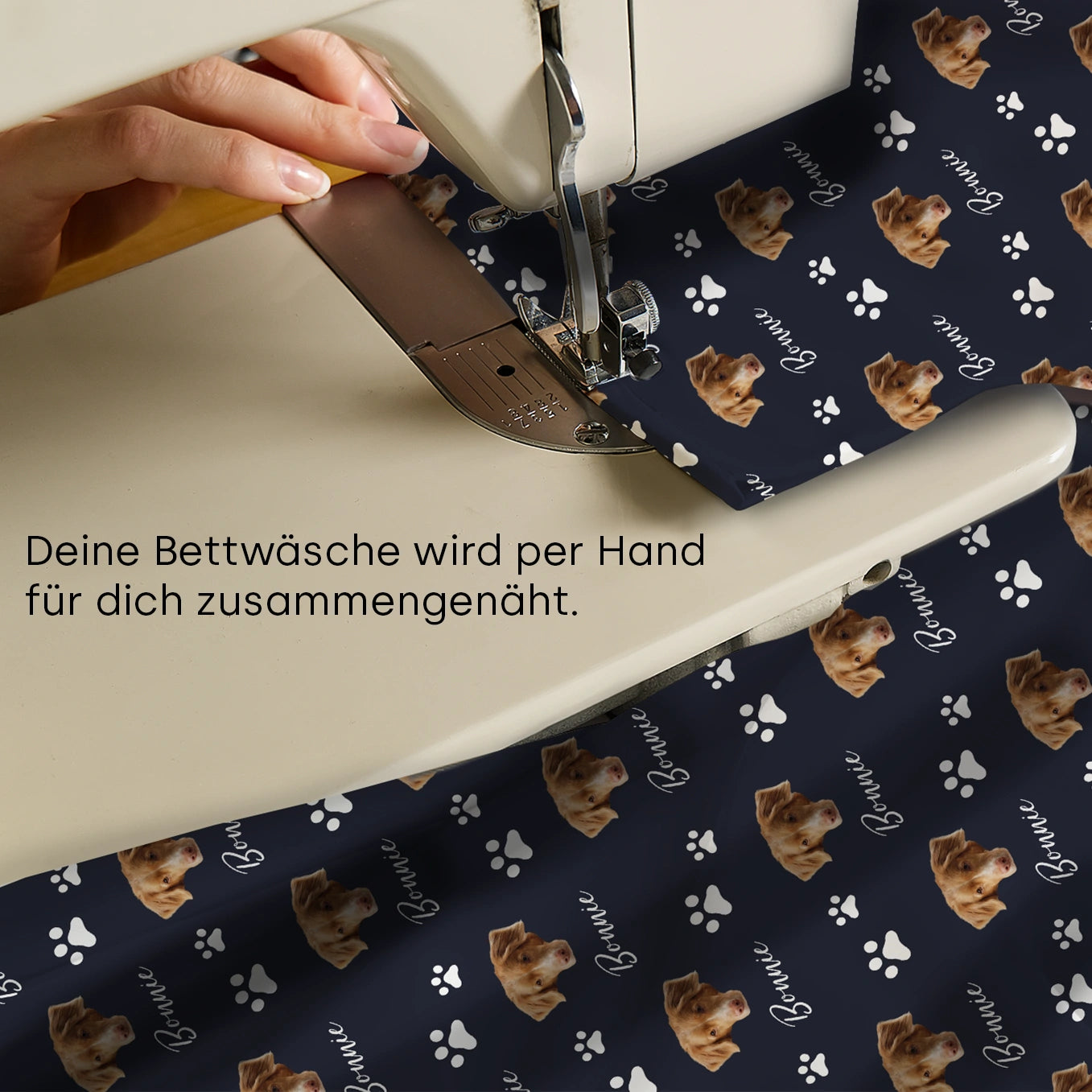 Personalisierte Bettwäsche Baumwollsatin "Foto & Name"