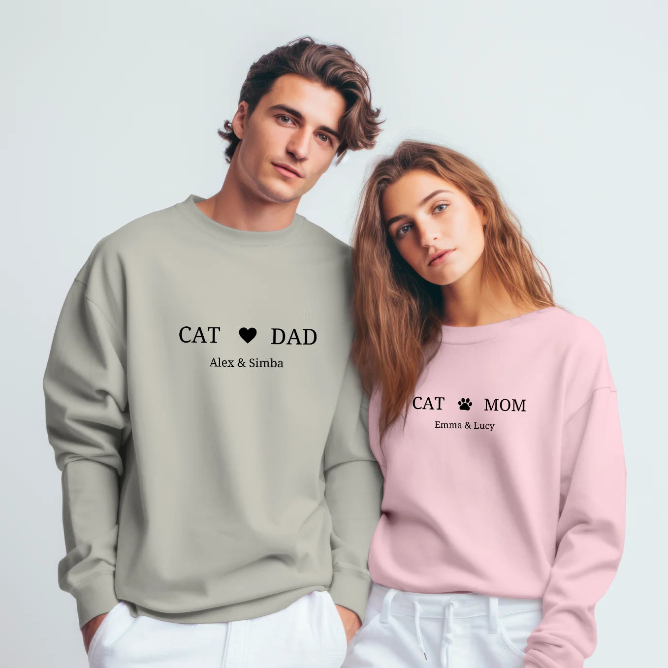 Personalisierter Sweater "Cat Dad"