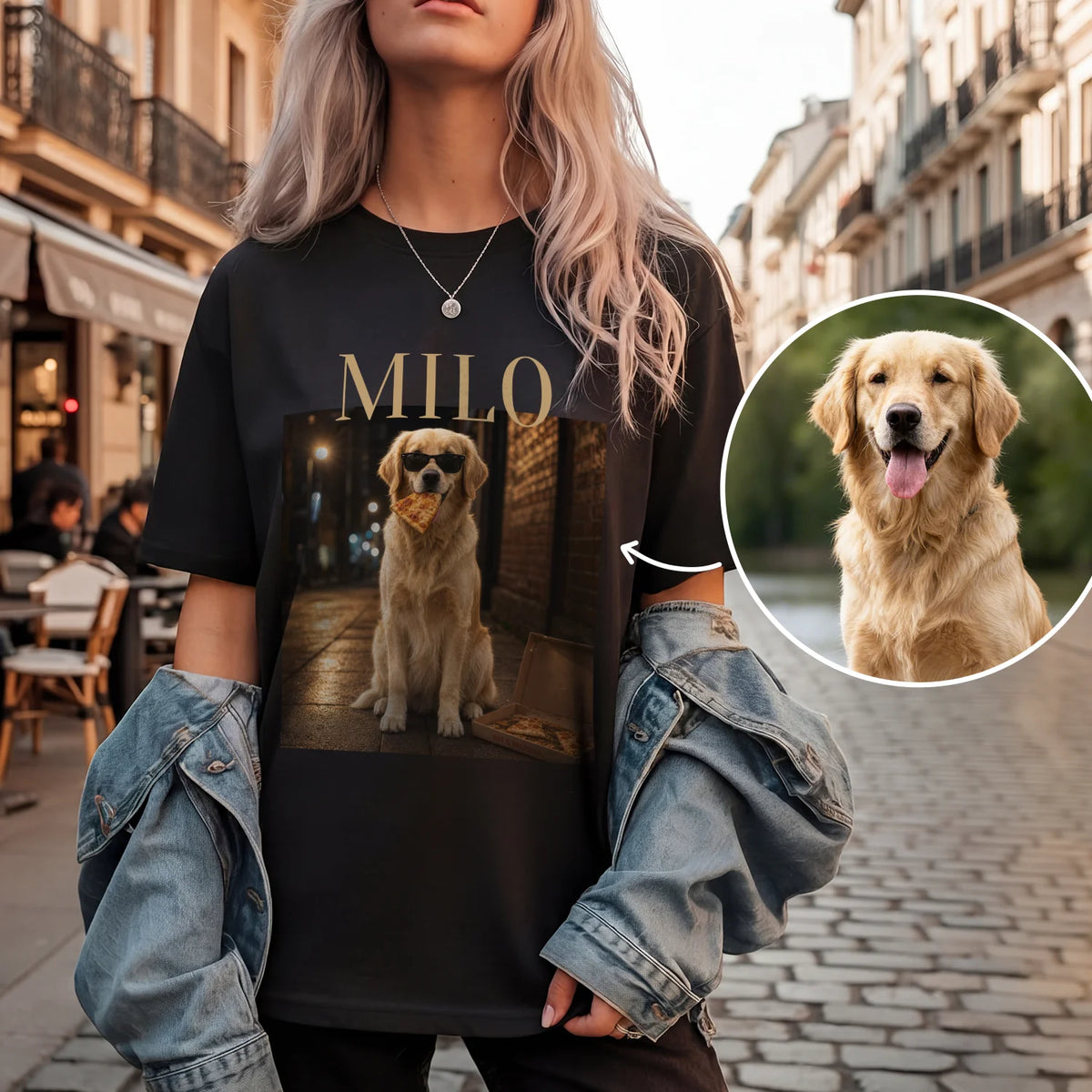 Personalisiertes T-Shirt "Vintage Haustier"
