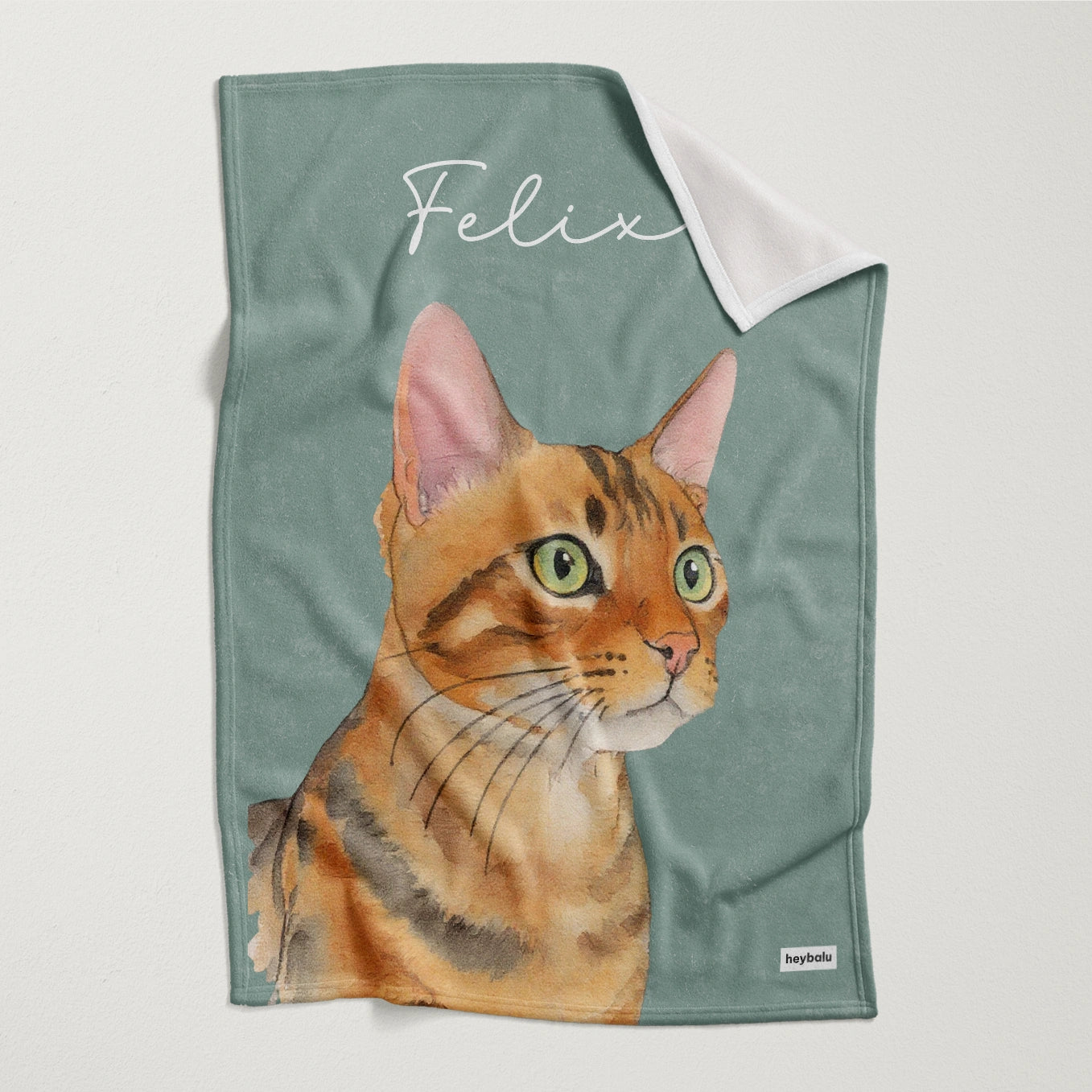 Personalisierte Decke Katze "Portrait"