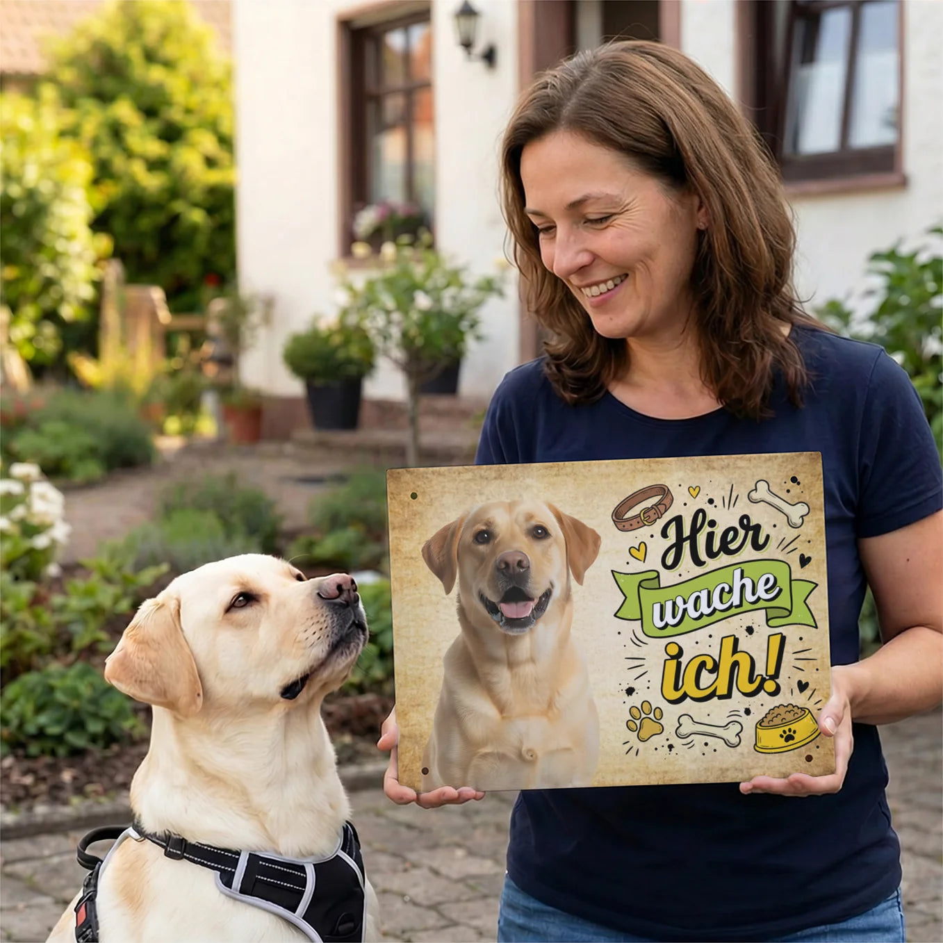Personalisiertes Türschild "Hier wache ich"