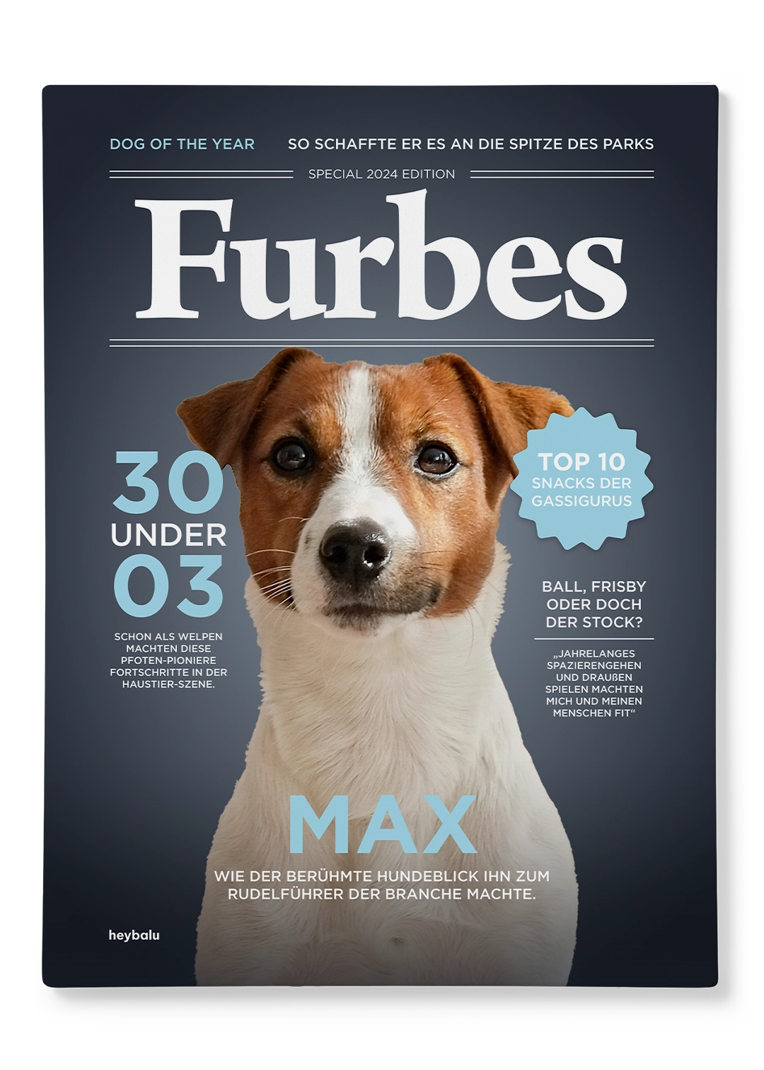 Personalisierte Leinwand Hundemagazin "Furbes"