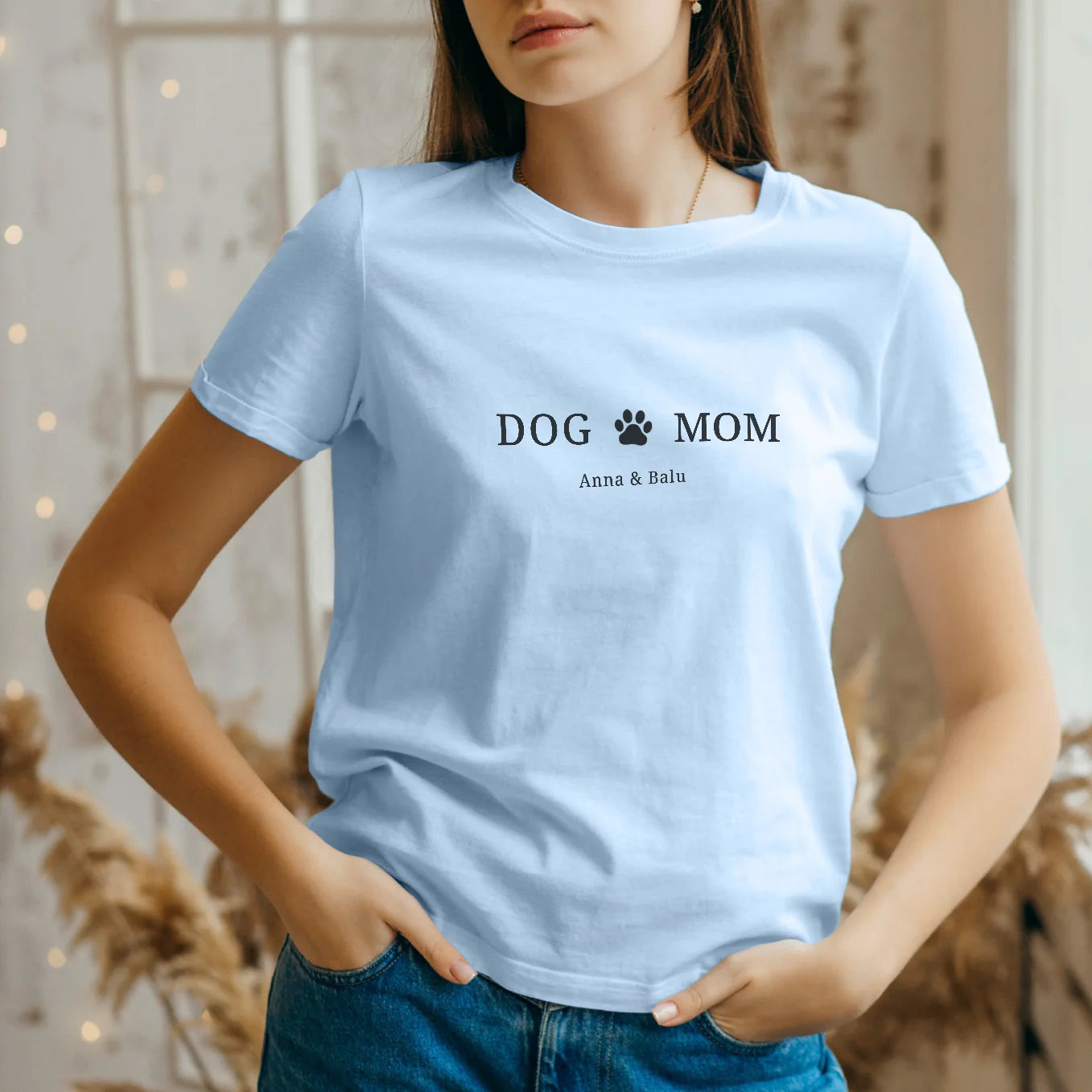 Personalisiertes T-Shirt "Dog Mom"