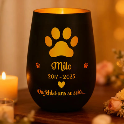 Personalisiertes Windlicht "Du fehlst uns"