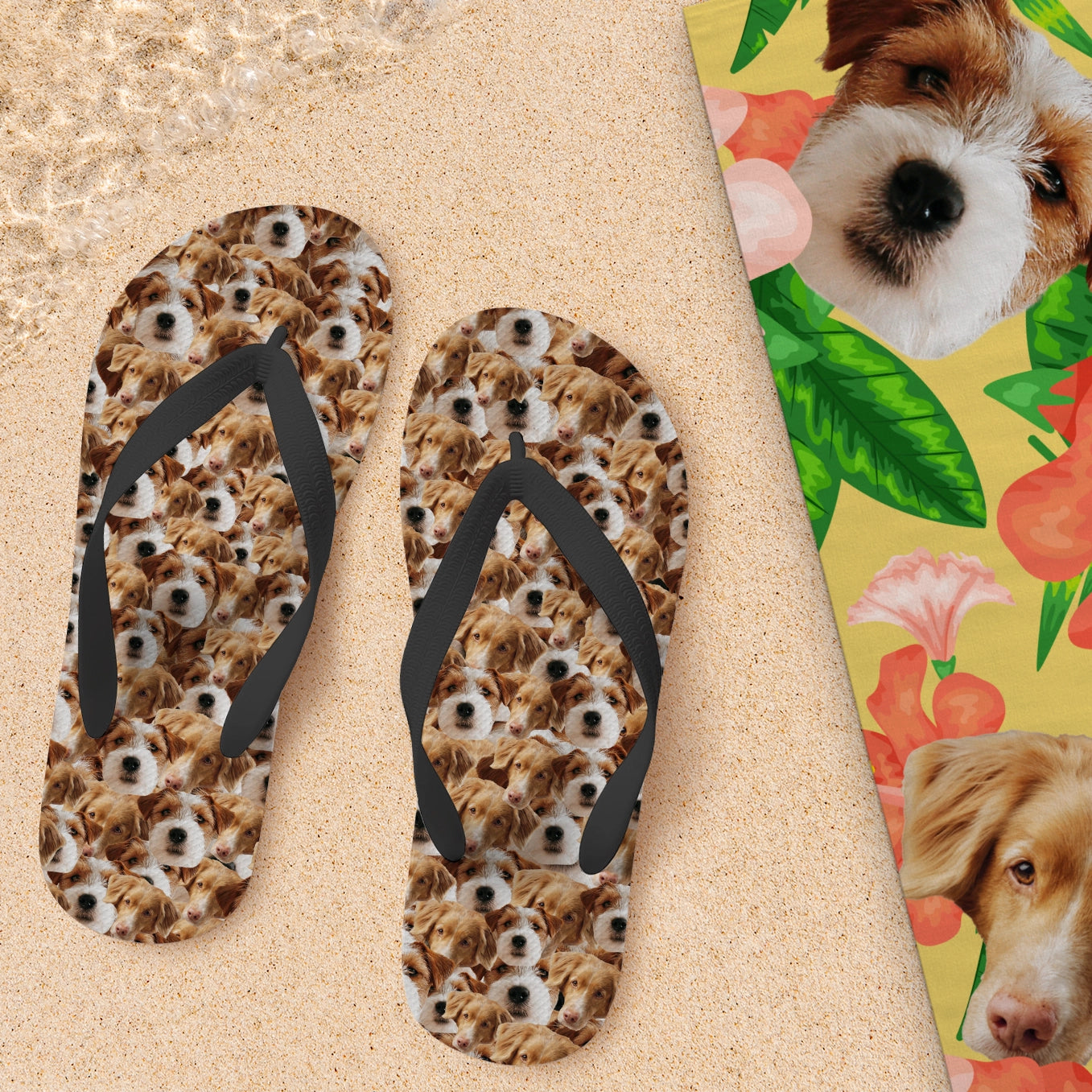 Personalisierte Flip Flops "Foto Deines Haustiers"