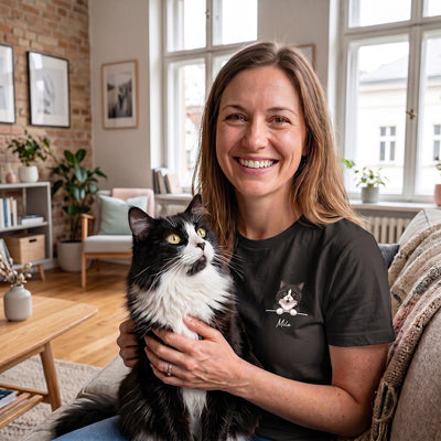 Personalisiertes T-Shirt "Cartoon Katze"