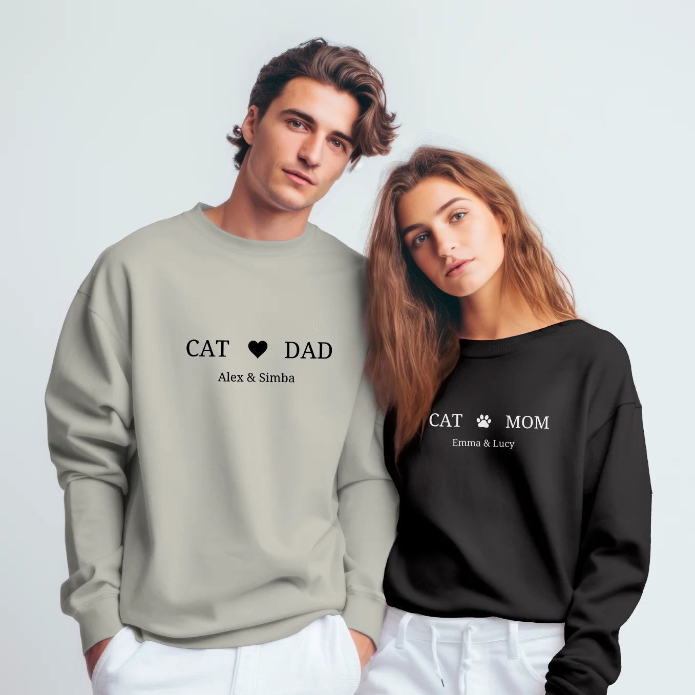 Personalisierter Sweater "Cat Mom"