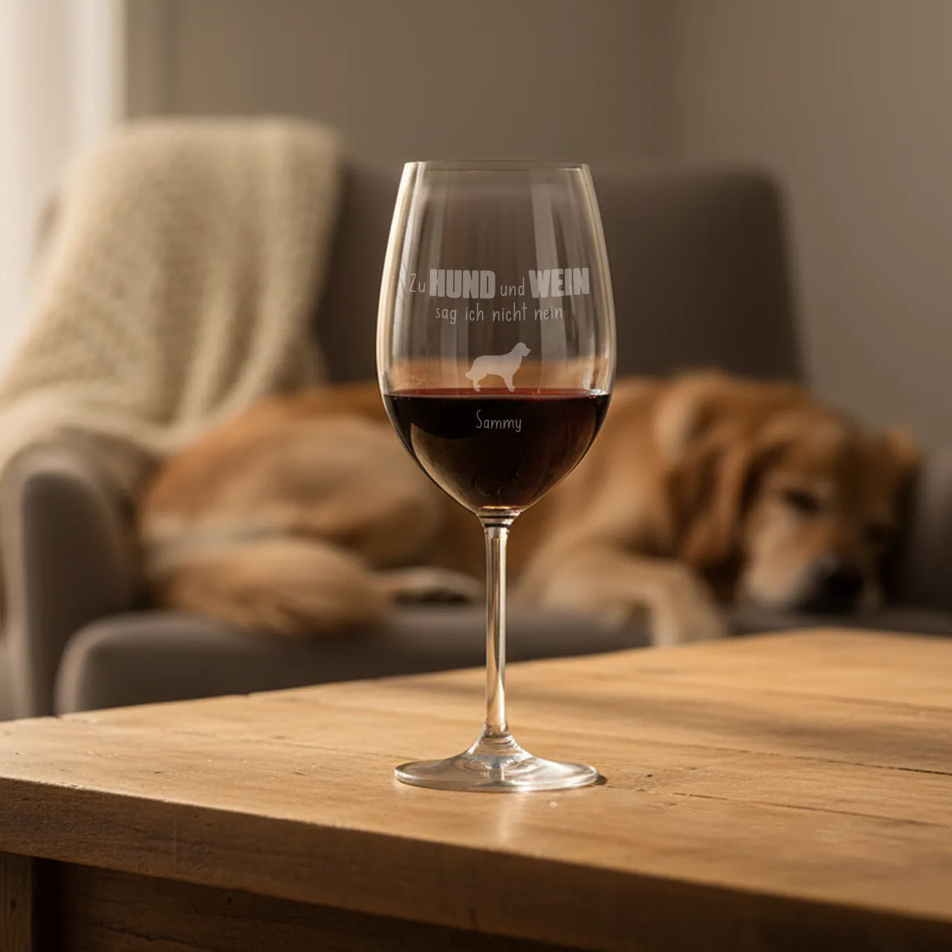 Personalisiertes XXL Weinglas “Hund und Wein”