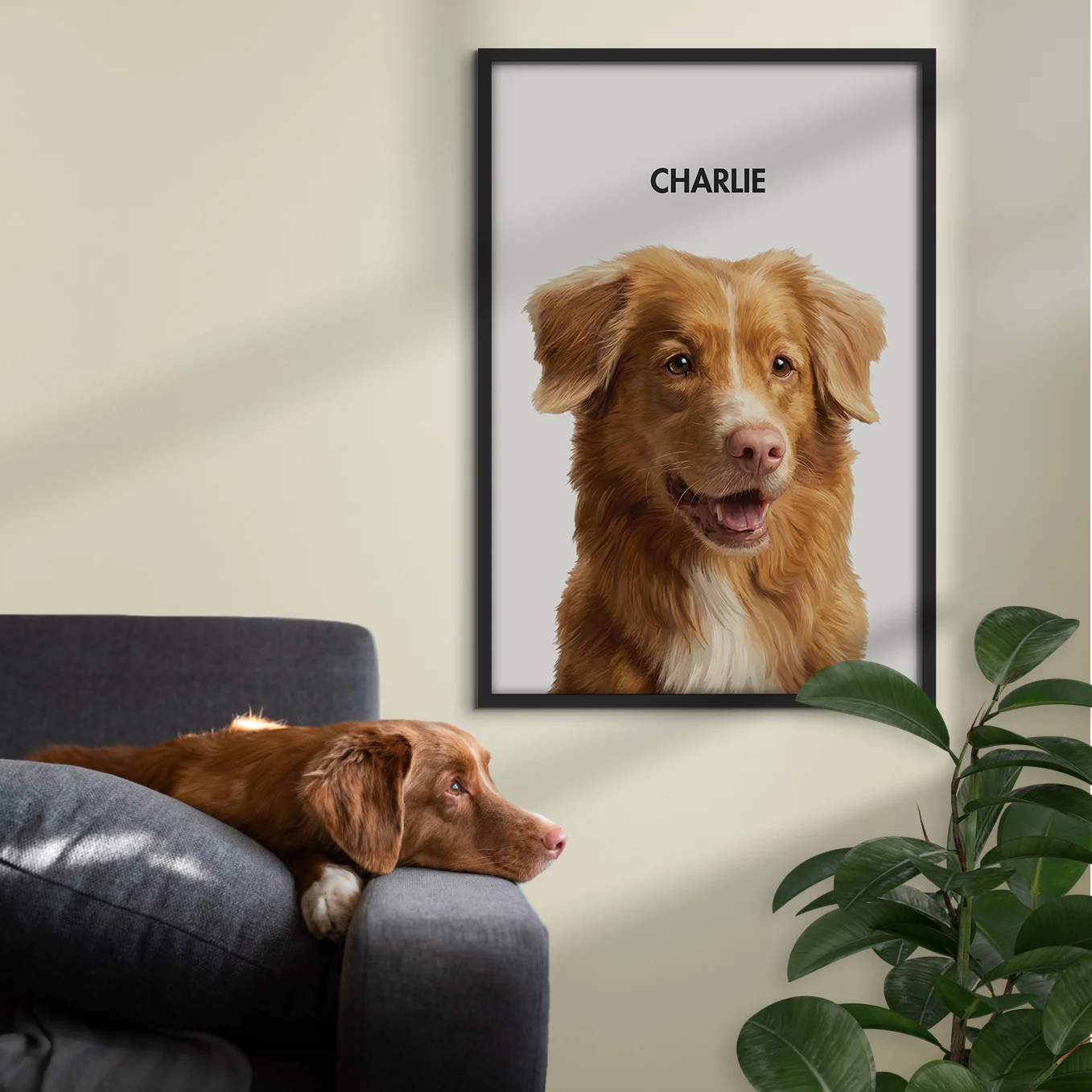 Personalisiertes Poster Hund "Gemälde"