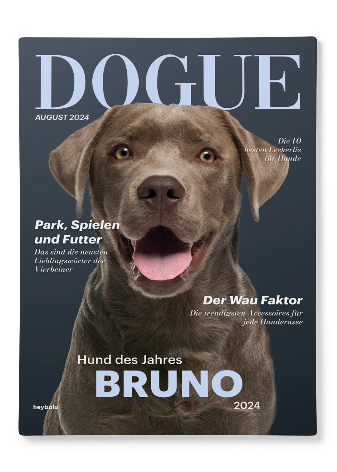 Personalisierte Leinwand Hundemagazin "DOGUE"