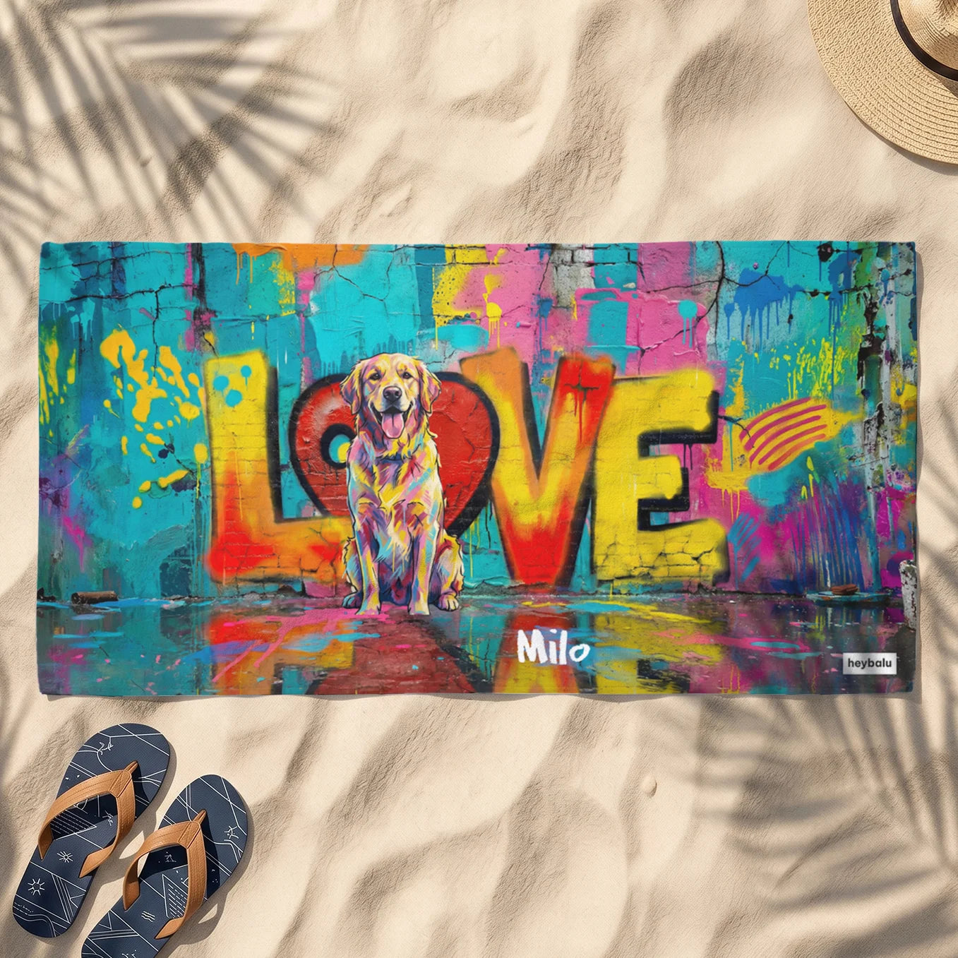 Personalisiertes Badetuch "Love"
