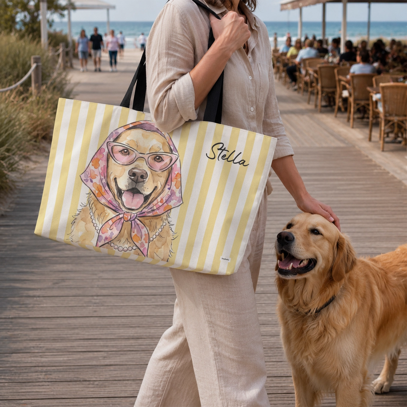 Personalisierte Strandtasche "Hund"