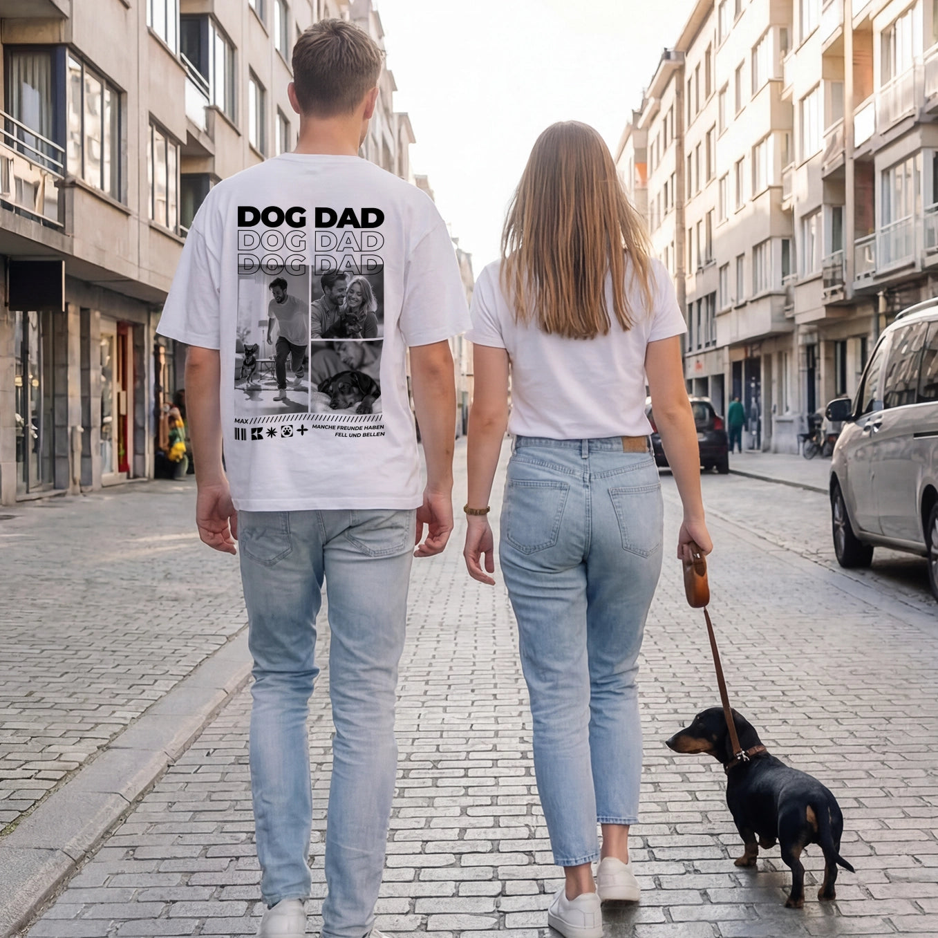 Personalisiertes Oversized T-Shirt "Dog Dad"