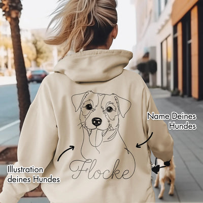 Personalisierter Hoodie "Dog Mama" mit Ärmeldruck
