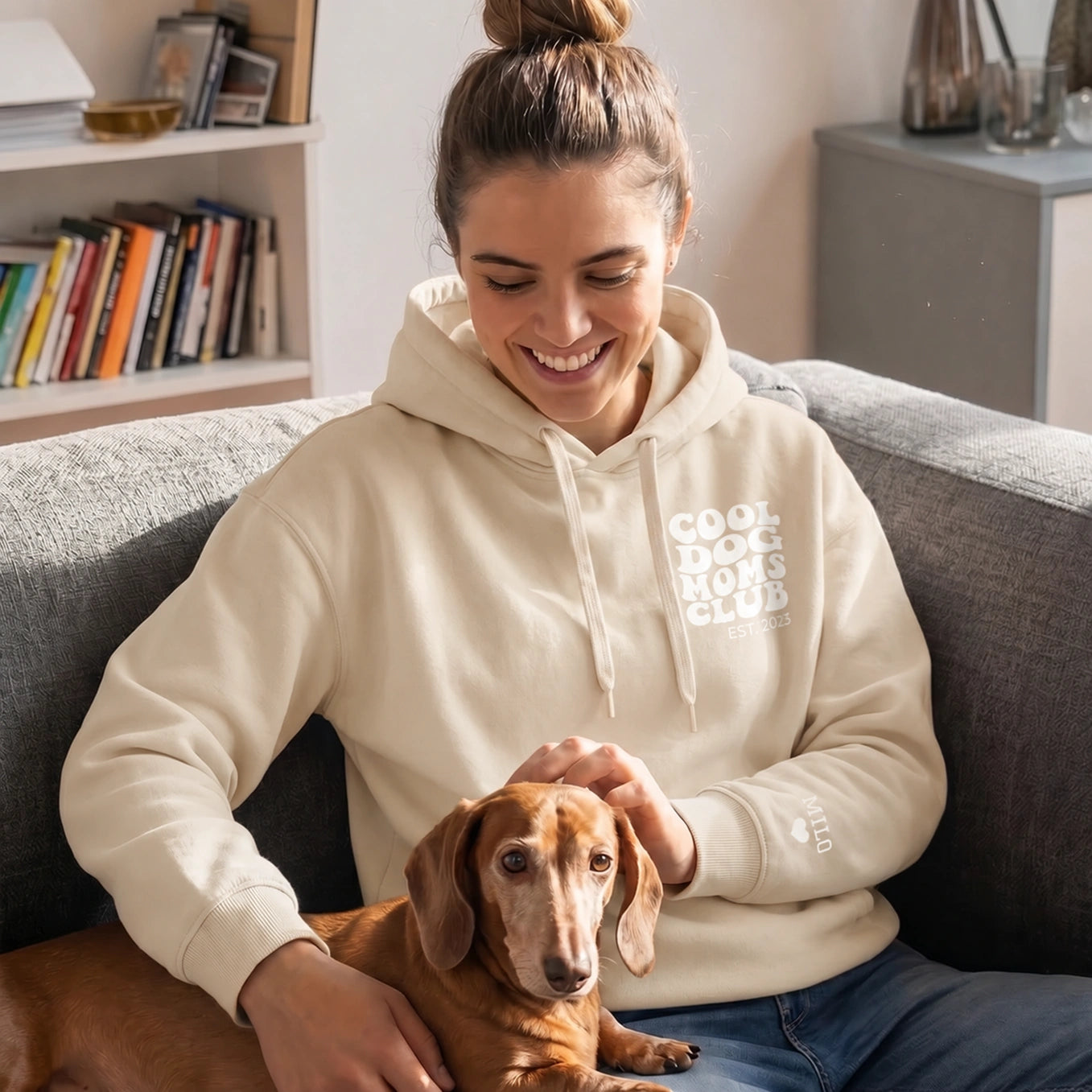 Personalisierter Hoodie "Cool Dog Mom"
