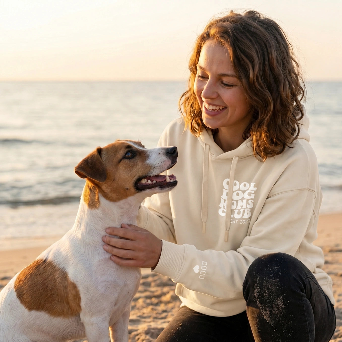 Personalisierter Hoodie "Cool Dog Mom"