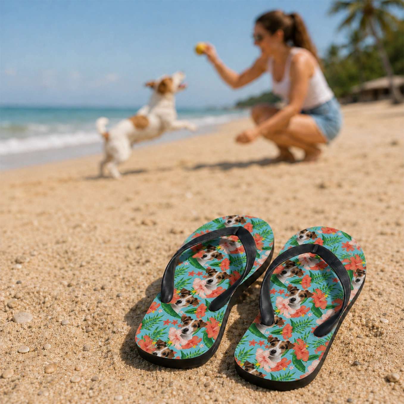 Personalisierte Flip Flops "Haustier"