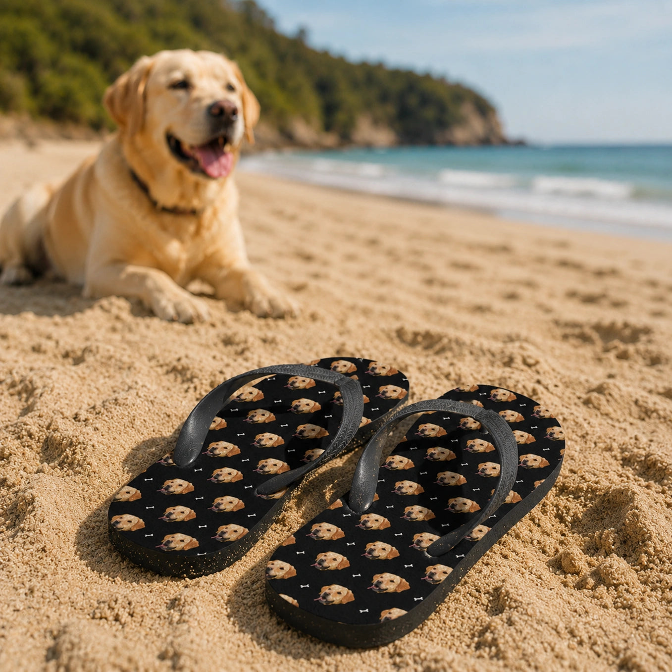Personalisierte Flip Flops "Haustier Muster"
