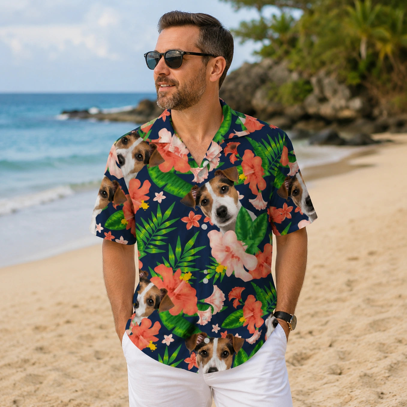 Personalisiertes Hawaii Hemd "Haustier"