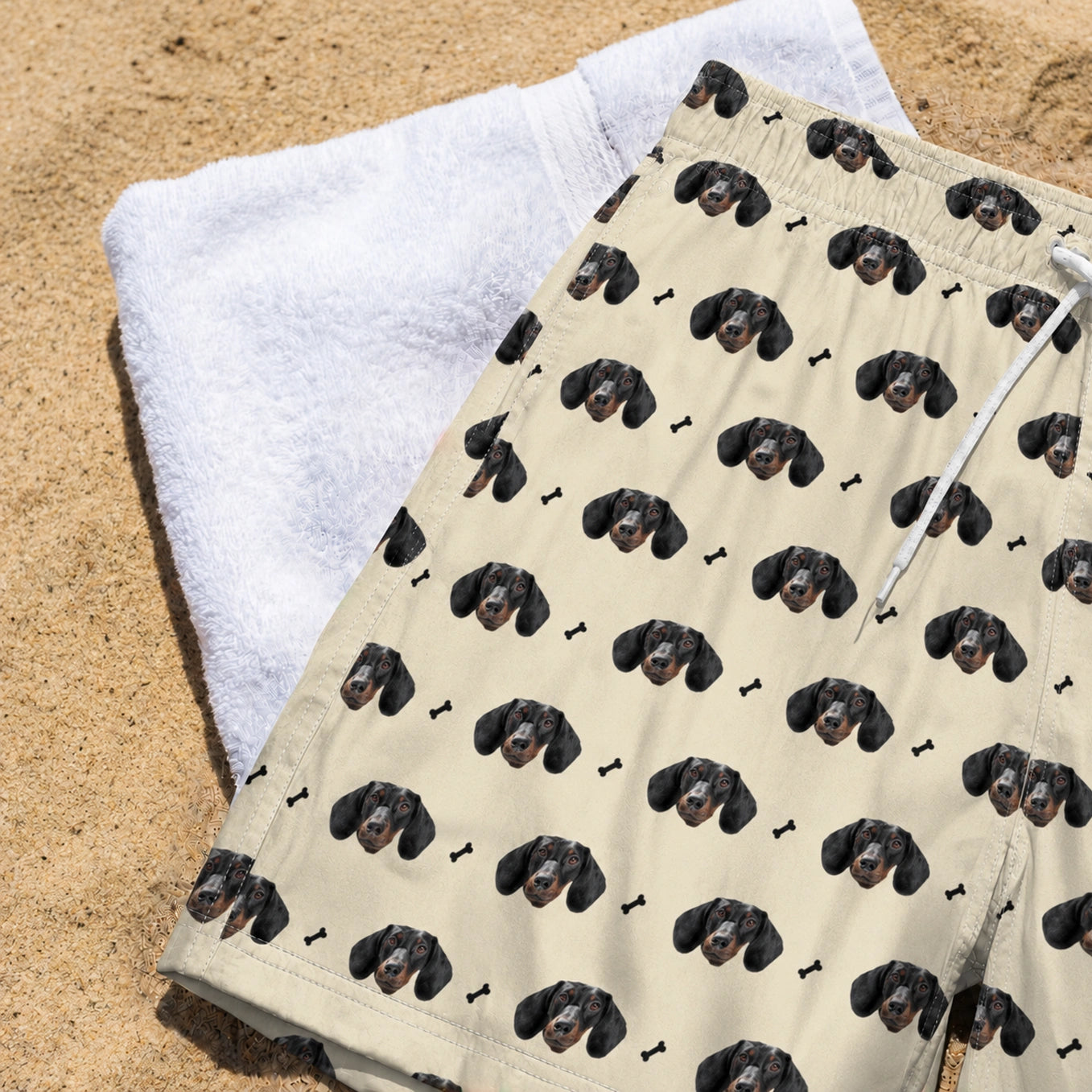 Personalisierte Badehose "Haustier Muster"