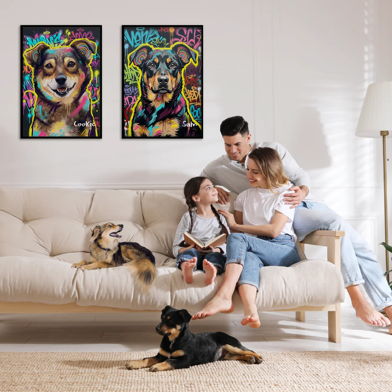 Personalisiertes Poster Hund "Graffiti"