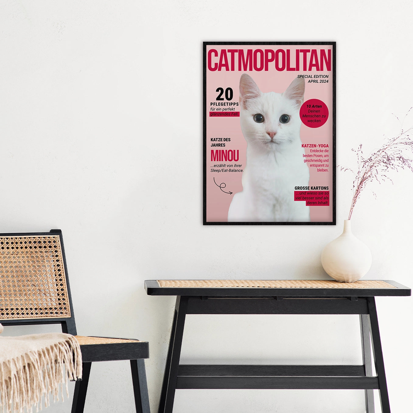 Personalisiertes Poster Katzenmagazin "Catmopolitan"