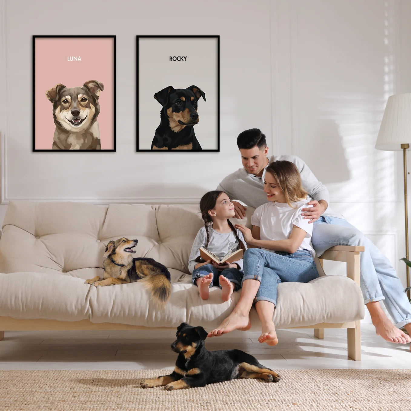 Personalisiertes Poster Hund "Gemälde"