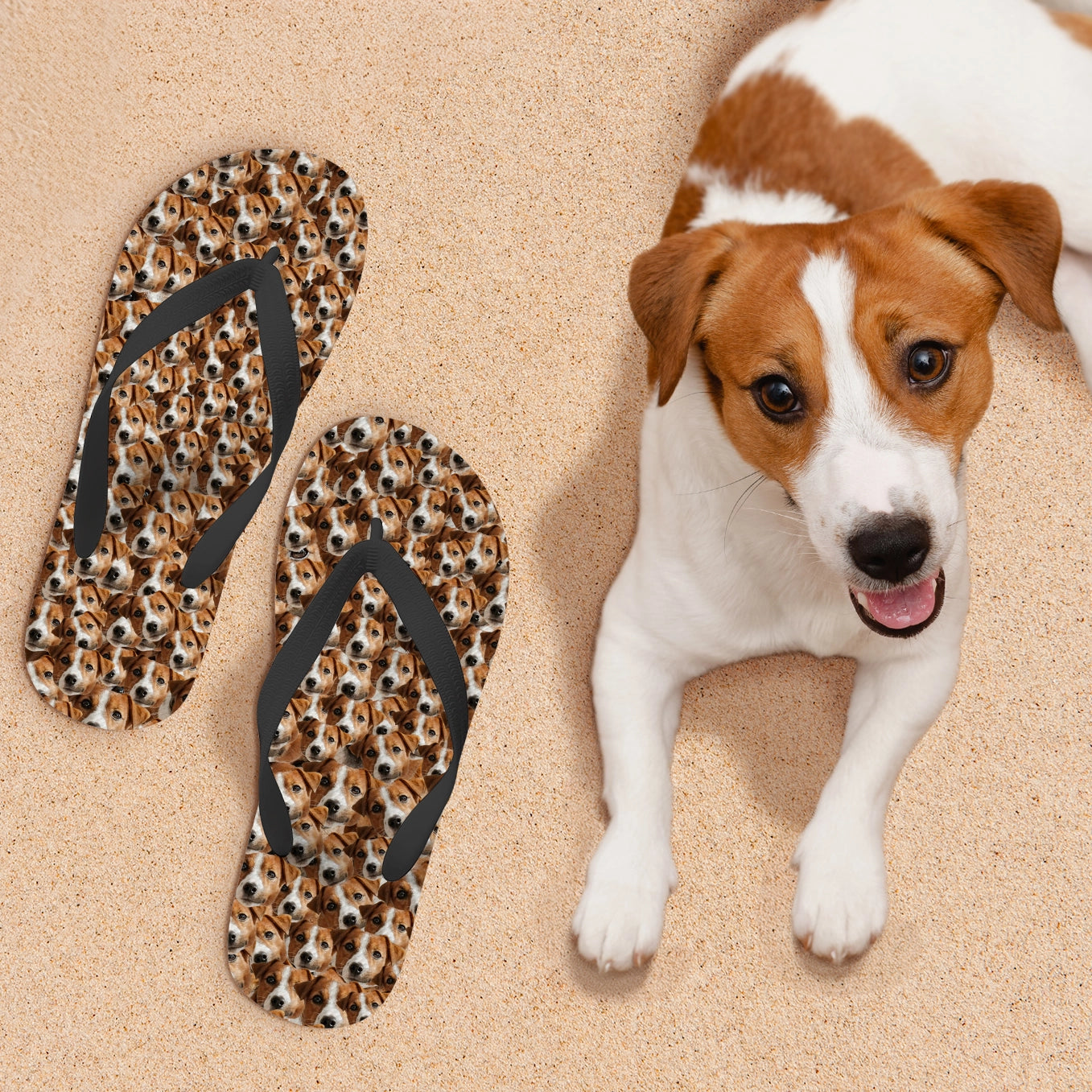 Personalisierte Flip Flops "Foto Deines Haustiers"